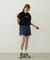 COLORED SLEEVE EDGE S/S TOP