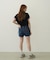 COLORED SLEEVE EDGE S/S TOP