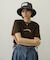 COLORED SLEEVE EDGE S/S TOP