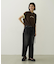 COLORED SLEEVE EDGE S/S TOP