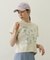FLOWER PRINT AND EMBROIDERY COMPACT S/S TEE