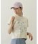 FLOWER PRINT AND EMBROIDERY COMPACT S/S TEE