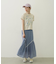 FLOWER PRINT AND EMBROIDERY COMPACT S/S TEE