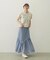 FLOWER PRINT AND EMBROIDERY COMPACT S/S TEE