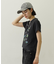 FLOWER PRINT AND EMBROIDERY COMPACT S/S TEE