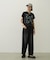 FLOWER PRINT AND EMBROIDERY COMPACT S/S TEE