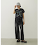 FLOWER PRINT AND EMBROIDERY COMPACT S/S TEE