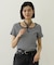STRIPED SQUARE HALTER NECK TOP