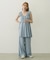 RUFFLE GATHERED DRESS