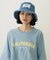 FLORAL PATTERN DENIM FRINGE BUCKET HAT