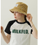FLORAL PATTERN DENIM FRINGE BUCKET HAT