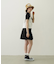 FLORAL PATTERN DENIM FRINGE BUCKET HAT