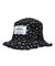 FLORAL PATTERN DENIM FRINGE BUCKET HAT