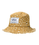 FLORAL PATTERN DENIM FRINGE BUCKET HAT