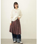 PLEATED PLAID SKIRT