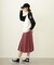 PLEATED PLAID SKIRT