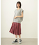 PLEATED PLAID SKIRT