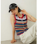 TWO-TYPE STRIPED KNIT VEST