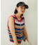 TWO-TYPE STRIPED KNIT VEST