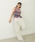 TWO-TYPE STRIPED KNIT VEST