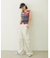 TWO-TYPE STRIPED KNIT VEST