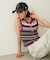 TWO-TYPE STRIPED KNIT VEST