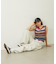 TWO-TYPE STRIPED KNIT VEST