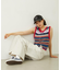 TWO-TYPE STRIPED KNIT VEST