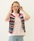 TWO-TYPE STRIPED KNIT VEST