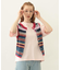 TWO-TYPE STRIPED KNIT VEST