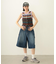 TWO-TYPE STRIPED KNIT VEST