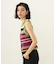 TWO-TYPE STRIPED KNIT VEST