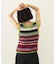 TWO-TYPE STRIPED KNIT VEST