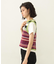 TWO-TYPE STRIPED KNIT VEST