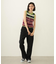 TWO-TYPE STRIPED KNIT VEST