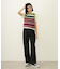 TWO-TYPE STRIPED KNIT VEST