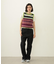TWO-TYPE STRIPED KNIT VEST