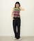 TWO-TYPE STRIPED KNIT VEST