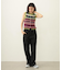 TWO-TYPE STRIPED KNIT VEST