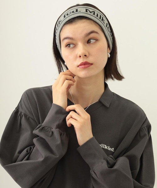 LOGO KNIT HAIR BAND｜ミルクフェドの通販｜&mall（アンドモール