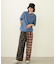 COMBINATION PLAID PANTS
