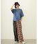 COMBINATION PLAID PANTS