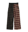 COMBINATION PLAID PANTS