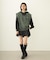 VOLUME SLEEVE HOODED BLOUSE