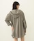VOLUME SLEEVE HOODED BLOUSE