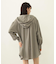 VOLUME SLEEVE HOODED BLOUSE