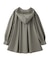 VOLUME SLEEVE HOODED BLOUSE