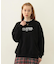 STENCIL LOGO WIDE CREW SWEAT TOP