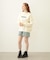 STENCIL LOGO WIDE CREW SWEAT TOP