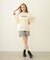 STENCIL LOGO WIDE CREW SWEAT TOP